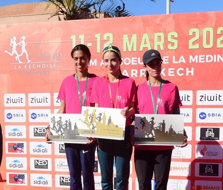 صباح الصقلي تتوج بالنسخة الثالثة للسباق الدولي بنون النسوة (7 كلم ) بمراكش