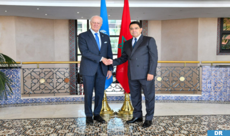 بوريطة يجري مباحثات مع المبعوث الشخصي للأمين العام للأمم المتحدة للصحراء المغربية ستافان دي مستورا