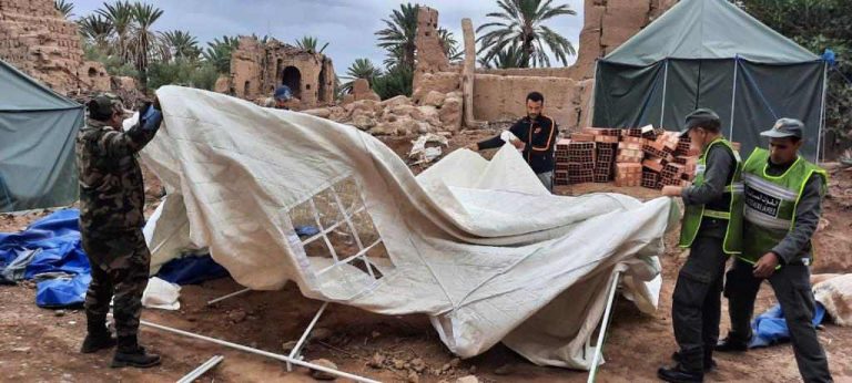 استبدال خيام الإيواء العادية بخيام مقاومة للبرد