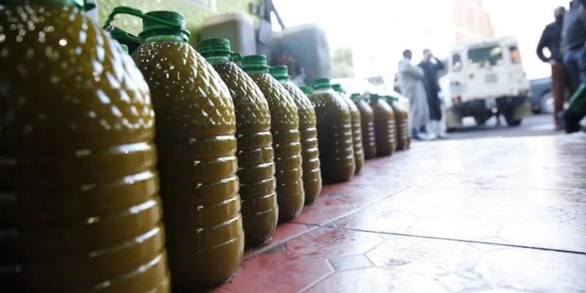 حجز كمية   زيت الزيتون مغشوشة ضواحي جماعة خلفية بإقليم الفقيه بنصالح