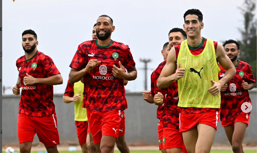 المنتخب الوطني يجري حصة تدريبية جديدة استعدادا للمباراة ضد المنتخب التنزاني