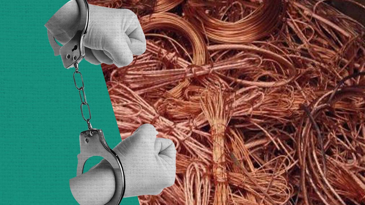 تفكيك عصابة مختصة بسرقة الاسلاك النحاسية