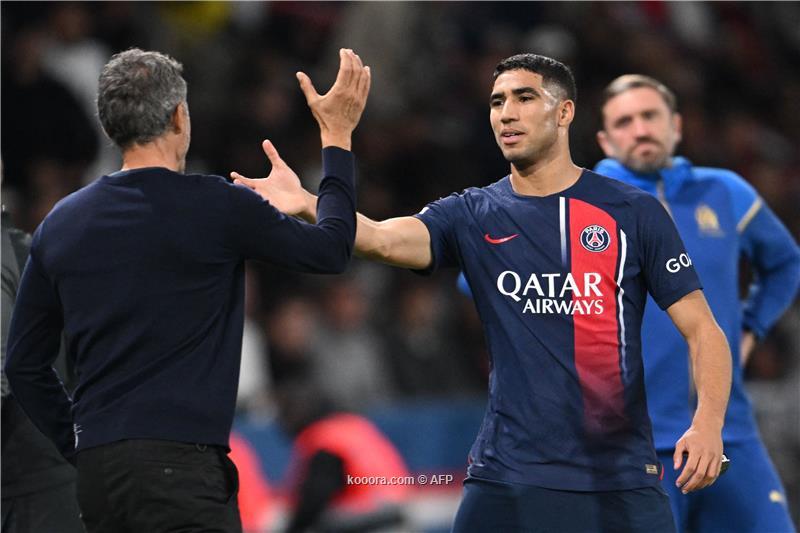 لويس إنريكي سمح لحكيمي بالحصول على إجازة للتعافي