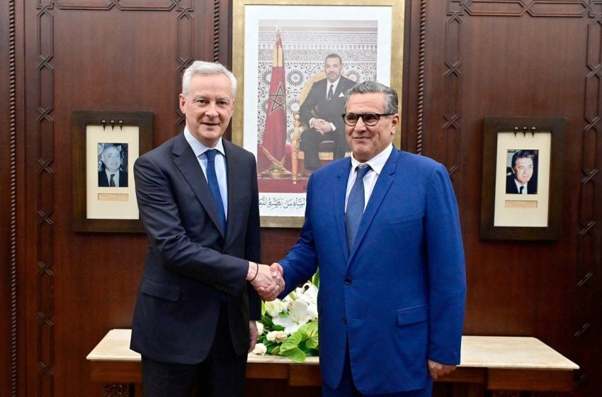 عزيز أخنوش يجري مباحثات مع وزير الاقتصاد والمالية والسيادة الصناعية والرقمية الفرنسي