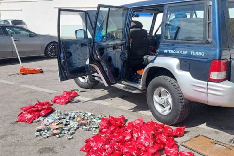 ضبط كمية مهمة من التبغ المهرب (المعسل) بلغ وزنها الإجمالي حوالي 501 كيلوغرام