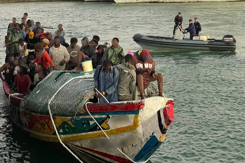 اعتراض قارب كان على متنه 168 مرشحا للهجرة غير النظامية