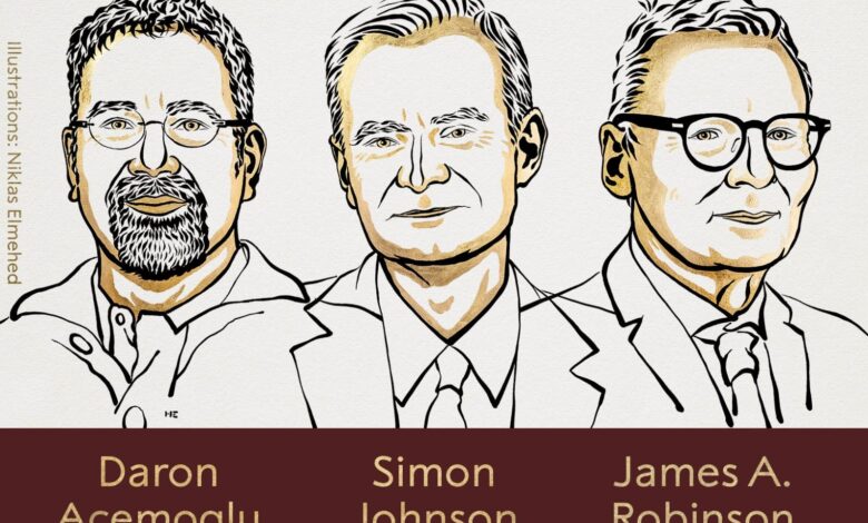 جائزة نوبل في الاقتصاد 2024 تُمنح لثلاثة علماء لدراساتهم حول تأثير المؤسسات على الرخاء