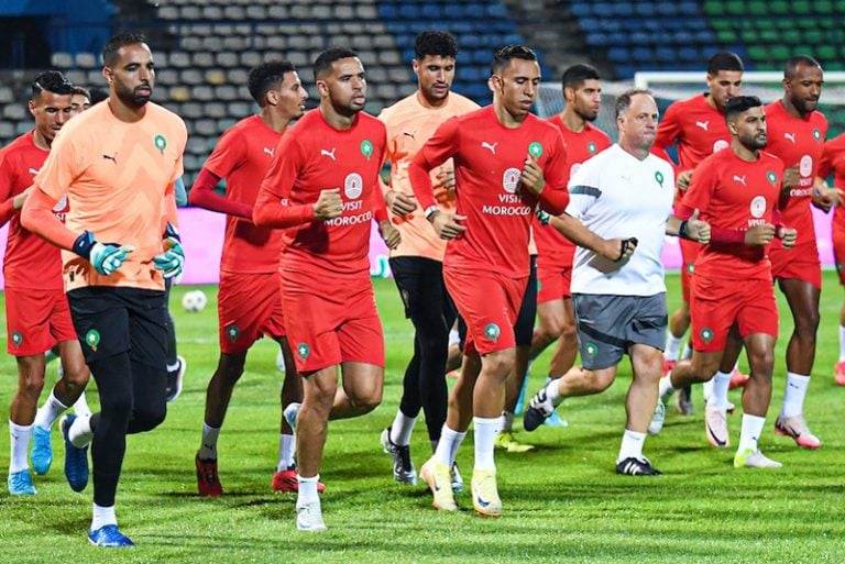 أسود الأطلس تجري حصة تدريبية بالسعيدية استعدادا لحسم مواجهة ليسوتو