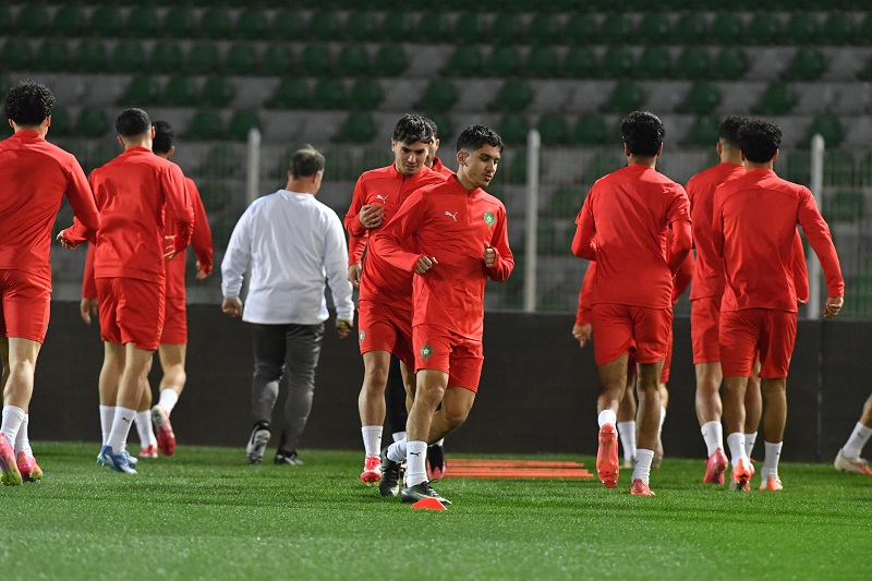 المنتخب الوطني المغربي يختتم تحضيراته لمباراة النيجر في تصفيات كأس العالم 2026
