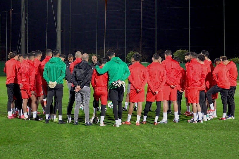 المنتخب المغربي يختتم تحضيراته لمواجهة تنزانيا الحاسمة